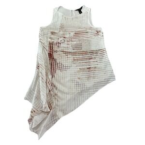 White House Black Market Sleeveless Asymmetrical Tank Top Size S‎